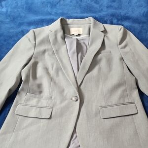 ANN TAYLOR LOFT Light Gray Tailored Blazer
